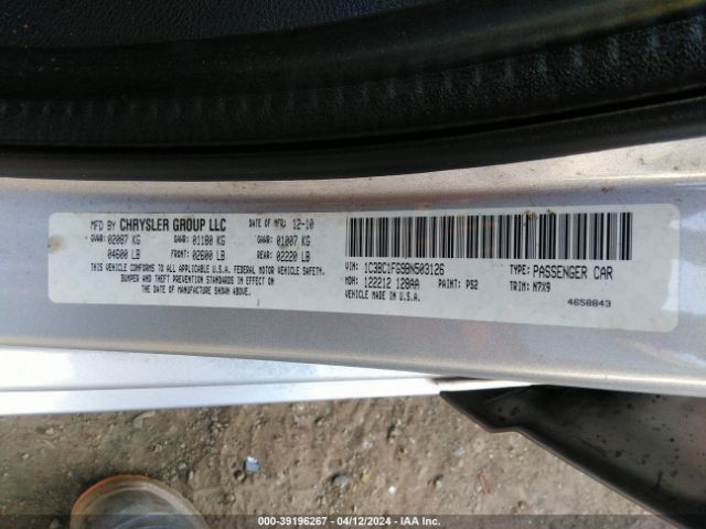 Photo 8 VIN: 1C3BC1FG9BN503126 - CHRYSLER 200 