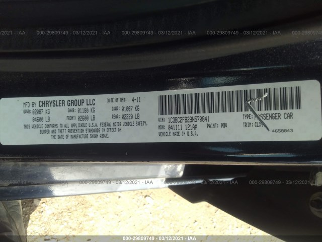 Photo 8 VIN: 1C3BC2FB2BN570841 - CHRYSLER 200 