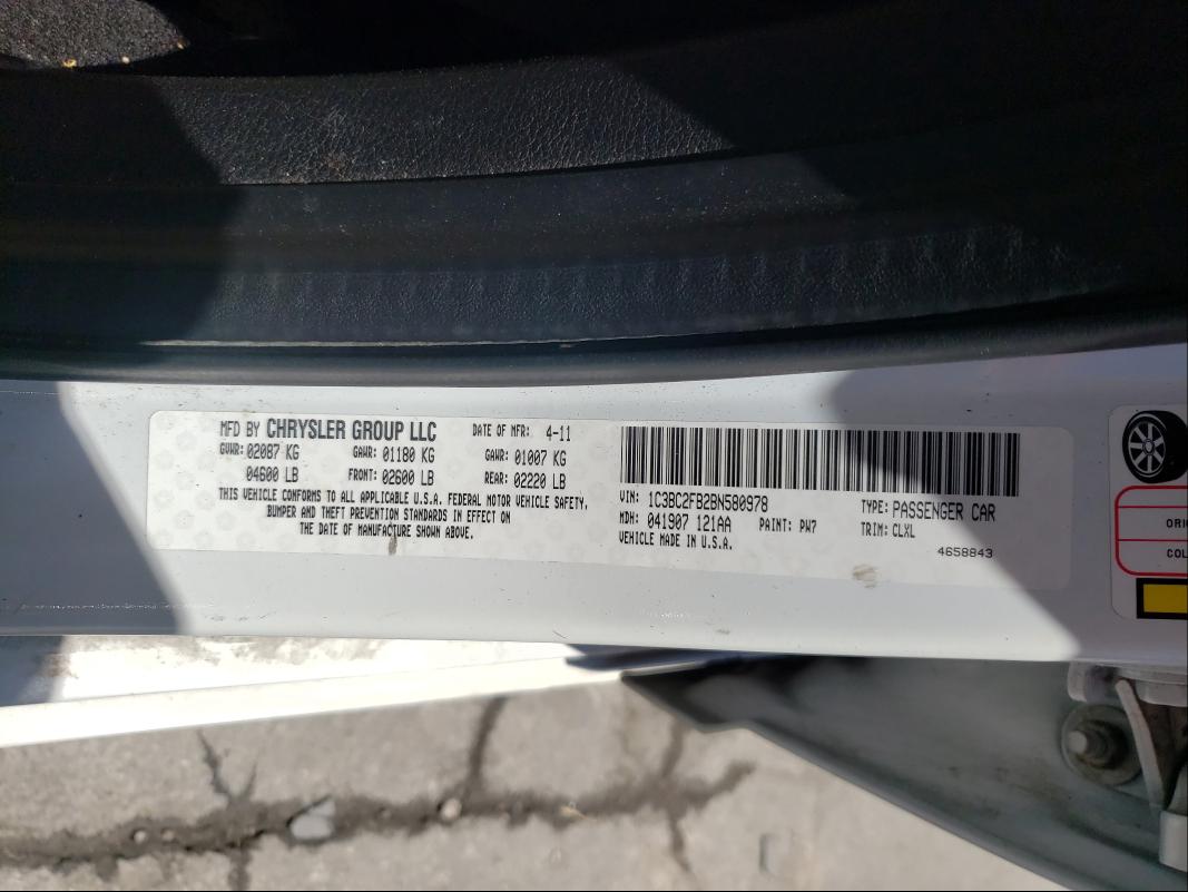 Photo 9 VIN: 1C3BC2FB2BN580978 - CHRYSLER 200 LIMITE 