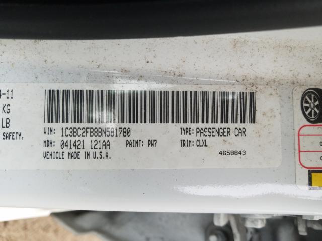 Photo 9 VIN: 1C3BC2FB8BN581780 - CHRYSLER 200 LIMITE 