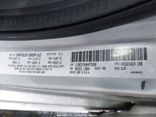 Photo 8 VIN: 1C3BC2FG4BN572036 - CHRYSLER 200 