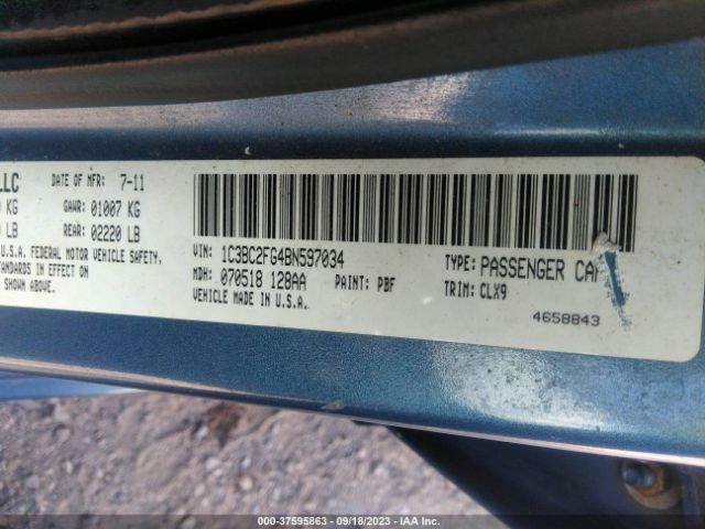 Photo 8 VIN: 1C3BC2FG4BN597034 - CHRYSLER 200 