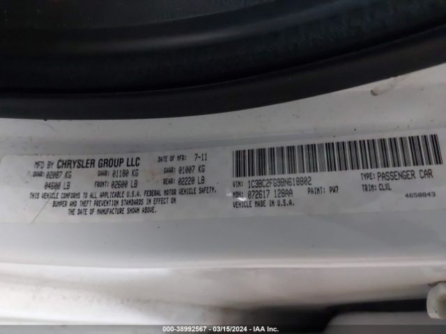 Photo 8 VIN: 1C3BC2FG9BN618802 - CHRYSLER 200 