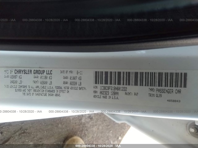 Photo 8 VIN: 1C3BC8FG1BN601222 - CHRYSLER 200 