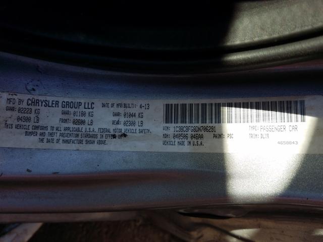 Photo 9 VIN: 1C3BCBFG8DN706291 - CHRYSLER 200 LIMITE 