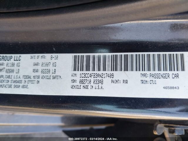 Photo 8 VIN: 1C3CC4FB3AN217409 - CHRYSLER SEBRING 