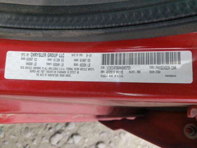 Photo 9 VIN: 1C3CC4FB6AN205755 - CHRYSLER SEBRING TO 