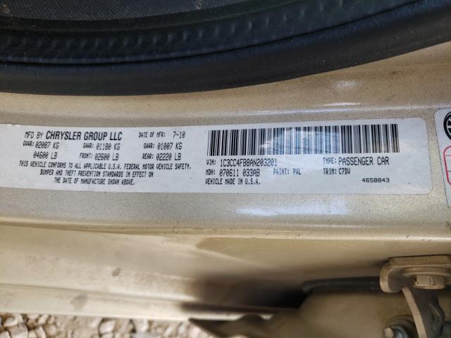 Photo 9 VIN: 1C3CC4FB8AN203201 - CHRYSLER SEBRING TO 