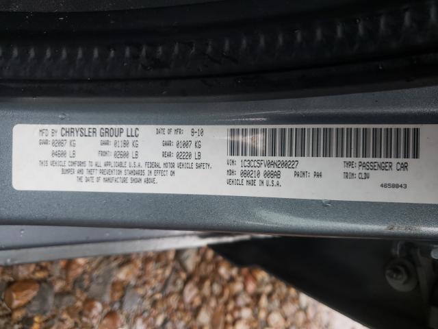 Photo 9 VIN: 1C3CC5FV0AN200227 - CHRYSLER SEBRING LI 