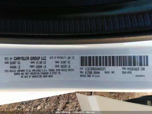 Photo 8 VIN: 1C3CCBAB3DN642371 - CHRYSLER 200 