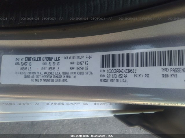 Photo 8 VIN: 1C3CCBAB4EN230512 - CHRYSLER 200 