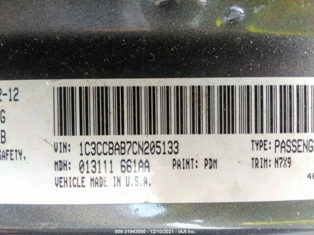 Photo 8 VIN: 1C3CCBAB7CN205133 - CHRYSLER 200 