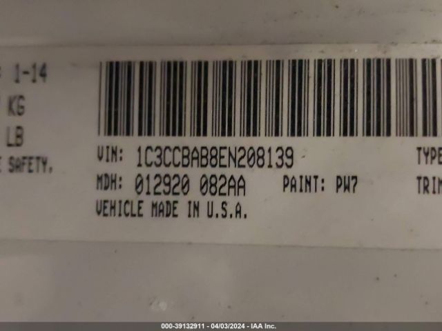 Photo 8 VIN: 1C3CCBAB8EN208139 - CHRYSLER 200 