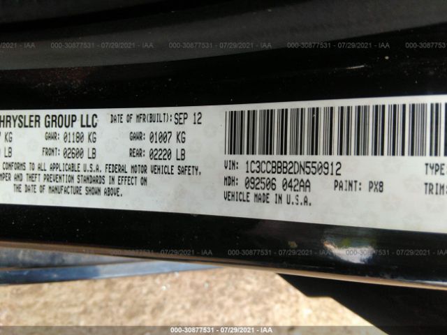 Photo 8 VIN: 1C3CCBBB2DN550912 - CHRYSLER 200 