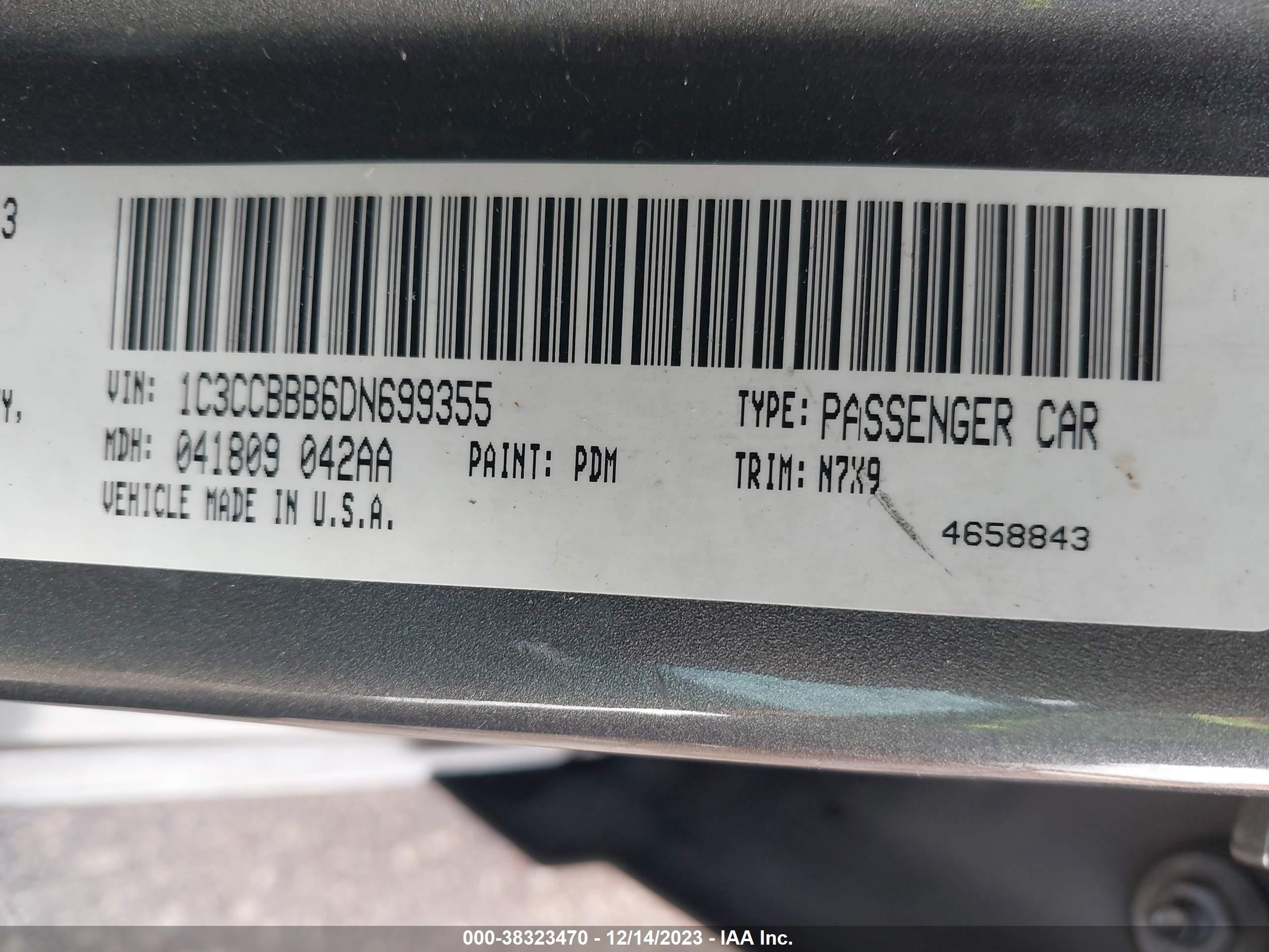 Photo 8 VIN: 1C3CCBBB6DN699355 - CHRYSLER 200 