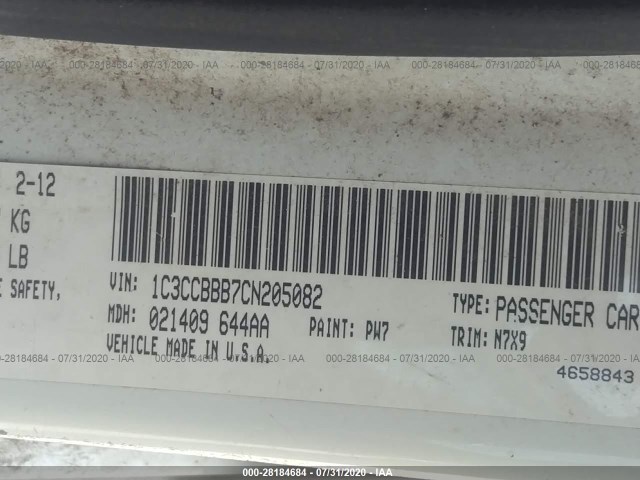 Photo 8 VIN: 1C3CCBBB7CN205082 - CHRYSLER 200 