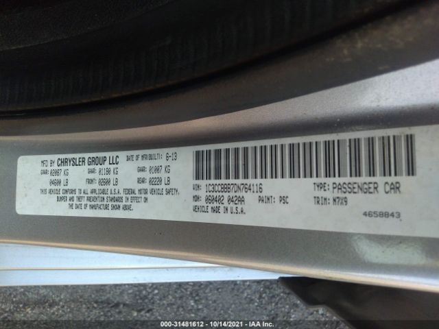 Photo 8 VIN: 1C3CCBBB7DN764116 - CHRYSLER 200 