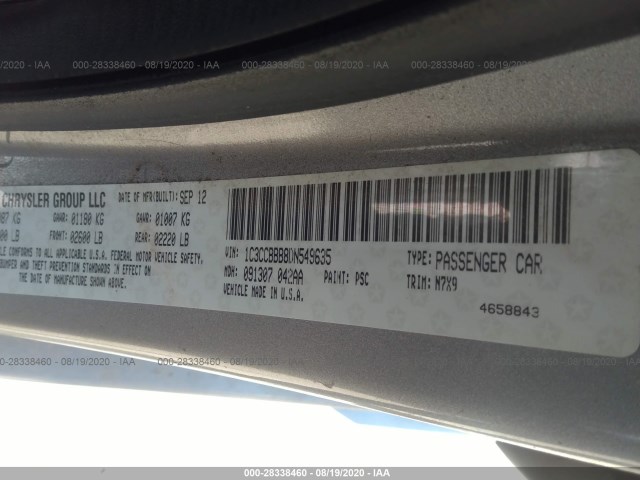 Photo 8 VIN: 1C3CCBBB8DN549635 - CHRYSLER 200 