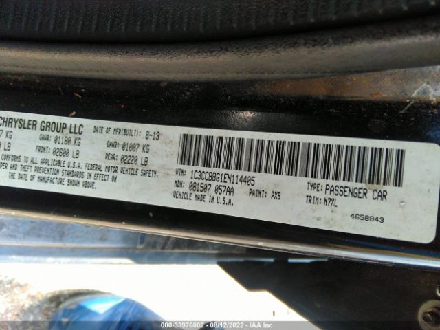 Photo 8 VIN: 1C3CCBBG1EN114405 - CHRYSLER 200 