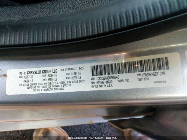 Photo 8 VIN: 1C3CCBBG4DN766045 - CHRYSLER 200 