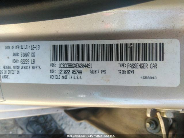 Photo 8 VIN: 1C3CCBBGXEN204491 - CHRYSLER 200 