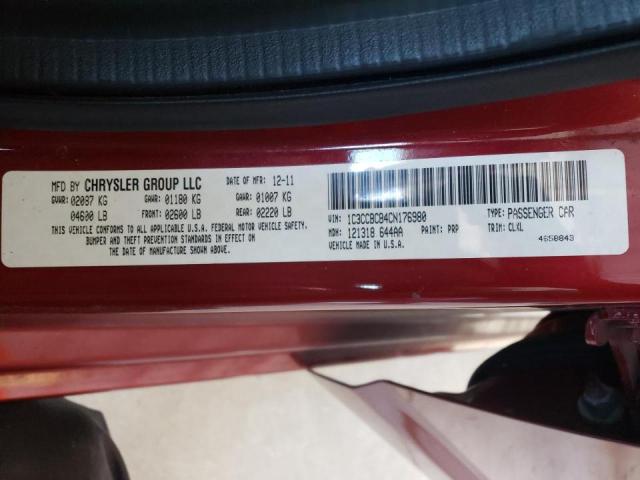 Photo 9 VIN: 1C3CCBCB4CN176980 - CHRYSLER 200 LIMITE 