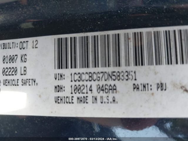 Photo 8 VIN: 1C3CCBCG7DN583351 - CHRYSLER 200 