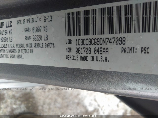 Photo 8 VIN: 1C3CCBCG9DN747098 - CHRYSLER 200 