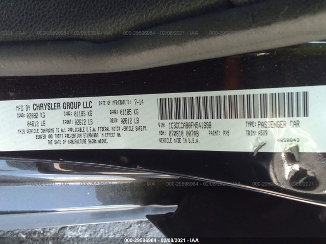 Photo 8 VIN: 1C3CCCAB0FN541698 - CHRYSLER 200 