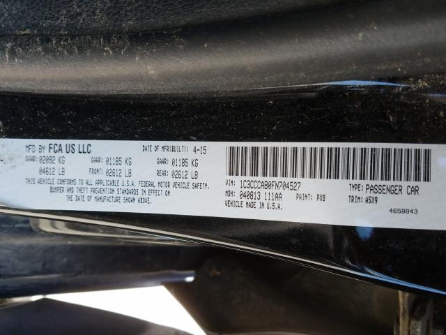 Photo 9 VIN: 1C3CCCAB0FN704527 - CHRYSLER 200 LIMITE 