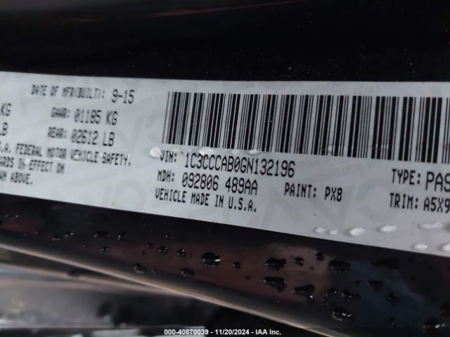 Photo 8 VIN: 1C3CCCAB0GN132196 - CHRYSLER 200 