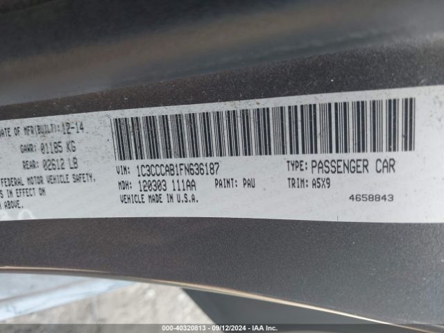 Photo 8 VIN: 1C3CCCAB1FN636187 - CHRYSLER 200 