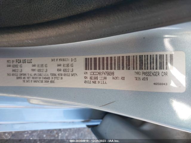 Photo 8 VIN: 1C3CCCAB1FN758208 - CHRYSLER 200 