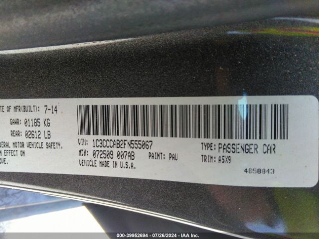 Photo 8 VIN: 1C3CCCAB2FN555067 - CHRYSLER 200 