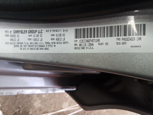 Photo 9 VIN: 1C3CCCAB2FN571205 - CHRYSLER 200 LIMITE 