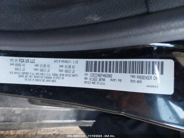 Photo 8 VIN: 1C3CCCAB2FN663902 - CHRYSLER 200 