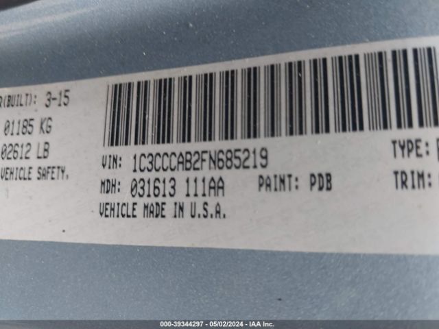 Photo 8 VIN: 1C3CCCAB2FN685219 - CHRYSLER 200 