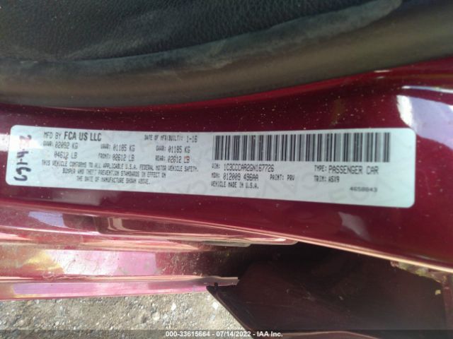 Photo 8 VIN: 1C3CCCAB2GN167726 - CHRYSLER 200 LIMITE 