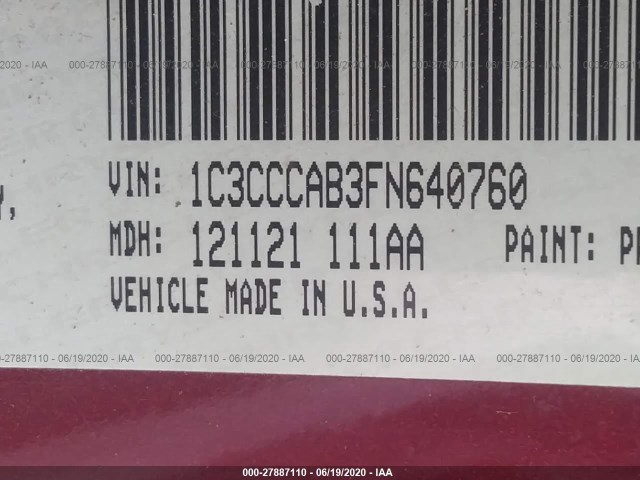 Photo 8 VIN: 1C3CCCAB3FN640760 - CHRYSLER 200 