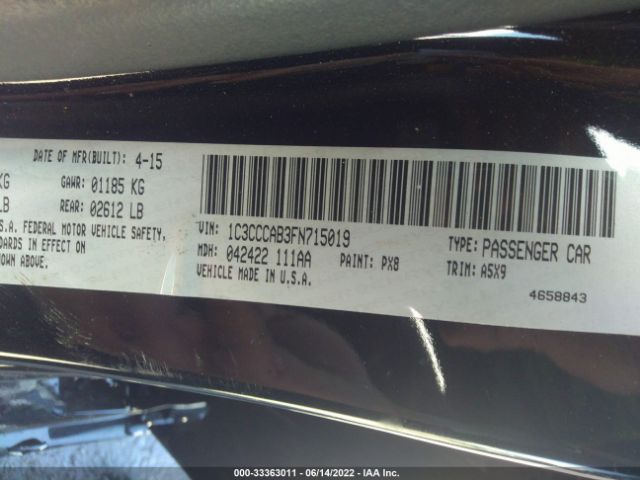 Photo 8 VIN: 1C3CCCAB3FN715019 - CHRYSLER 200 