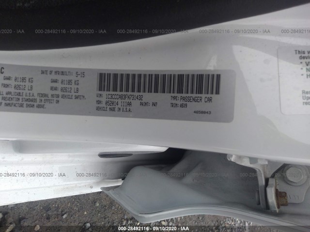 Photo 8 VIN: 1C3CCCAB3FN731432 - CHRYSLER 200 