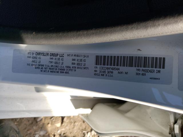 Photo 9 VIN: 1C3CCCAB4FN605404 - CHRYSLER 200 LIMITE 