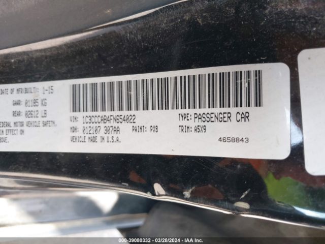 Photo 8 VIN: 1C3CCCAB4FN654022 - CHRYSLER 200 