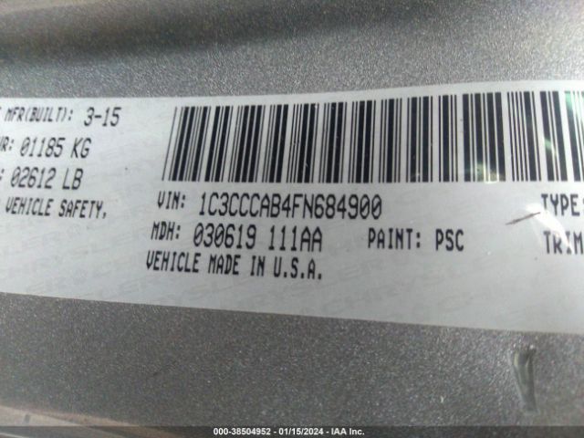 Photo 8 VIN: 1C3CCCAB4FN684900 - CHRYSLER 200 