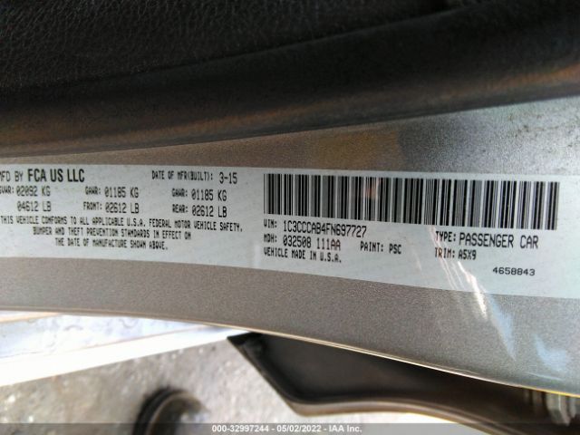 Photo 8 VIN: 1C3CCCAB4FN697727 - CHRYSLER 200 