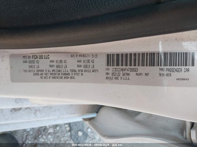 Photo 8 VIN: 1C3CCCAB4FN726563 - CHRYSLER 200 