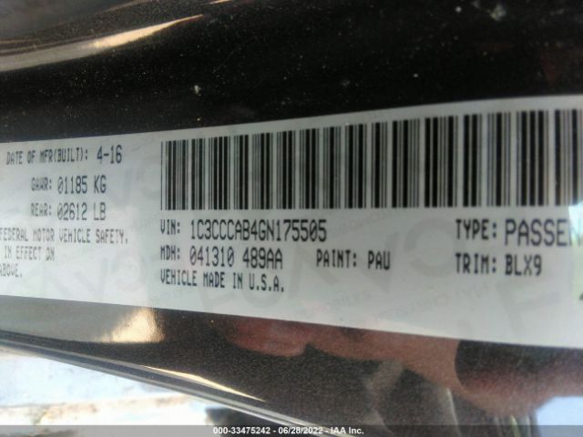 Photo 8 VIN: 1C3CCCAB4GN175505 - CHRYSLER 200 