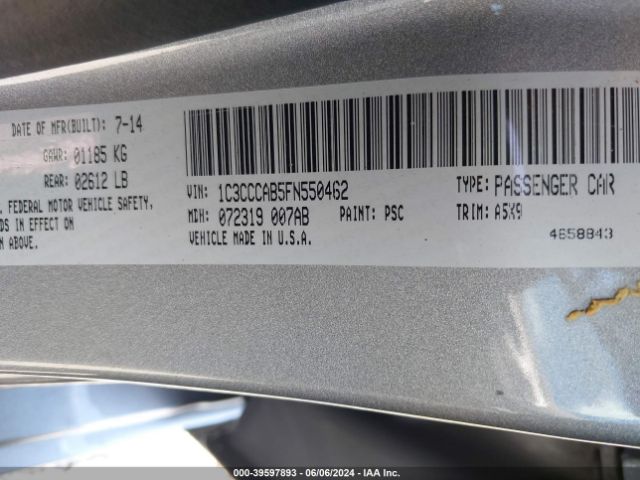 Photo 8 VIN: 1C3CCCAB5FN550462 - CHRYSLER 200 