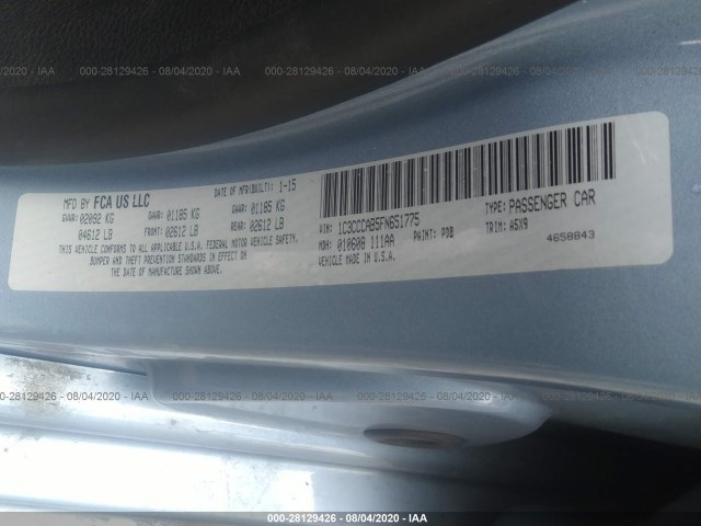 Photo 8 VIN: 1C3CCCAB5FN651775 - CHRYSLER 200 