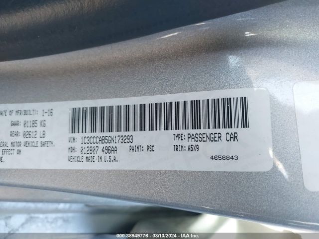 Photo 8 VIN: 1C3CCCAB5GN173293 - CHRYSLER 200 